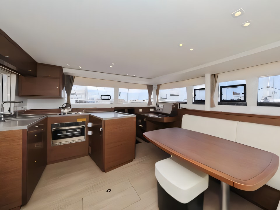 Interior of Lagoon 450 catamaran with 6 cabins Croatia yacht charter