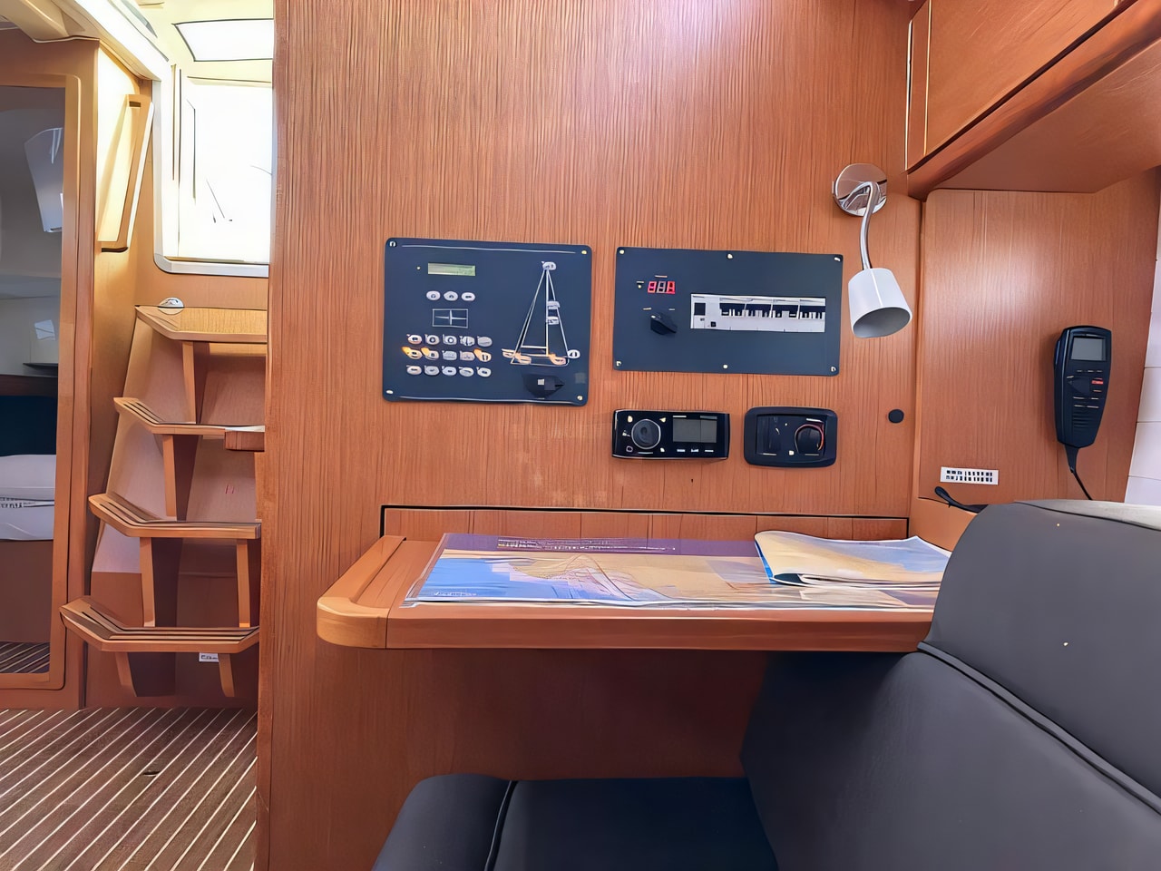 Layout of Bavaria 37 Cruiser sail boat with 3 cabins Croatia yacht charter