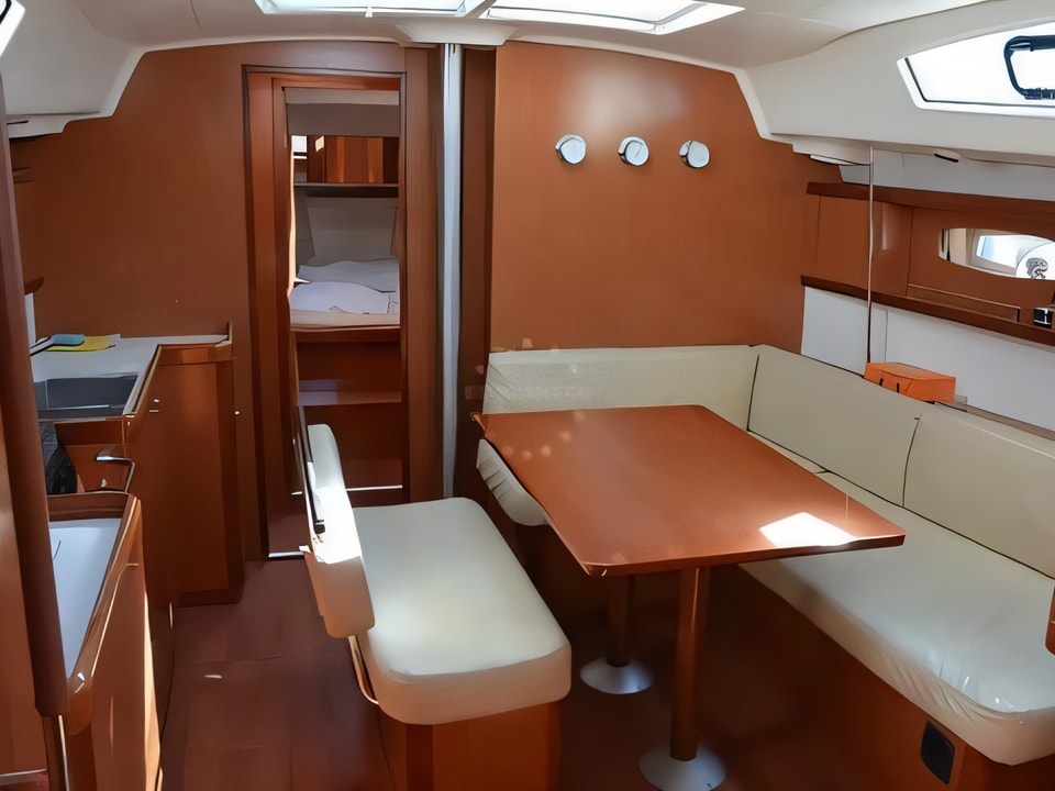 Interior of Oceanis 43 BS sail boat with 4 cabins Croatia yacht charter