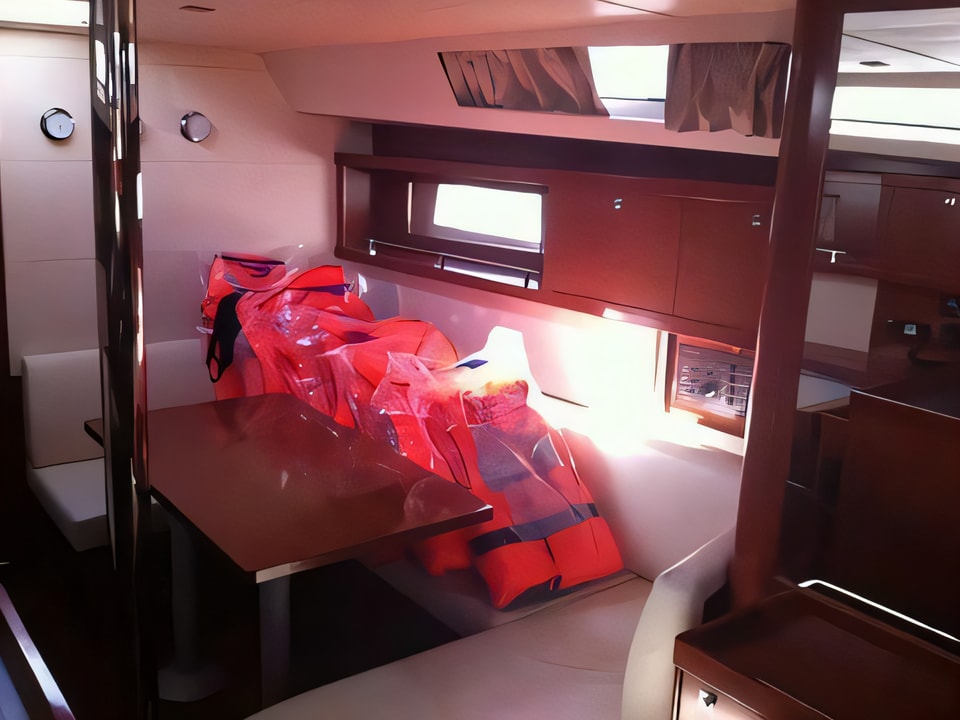 Interior of Oceanis 41 S sail boat with 3 cabins Croatia yacht charter