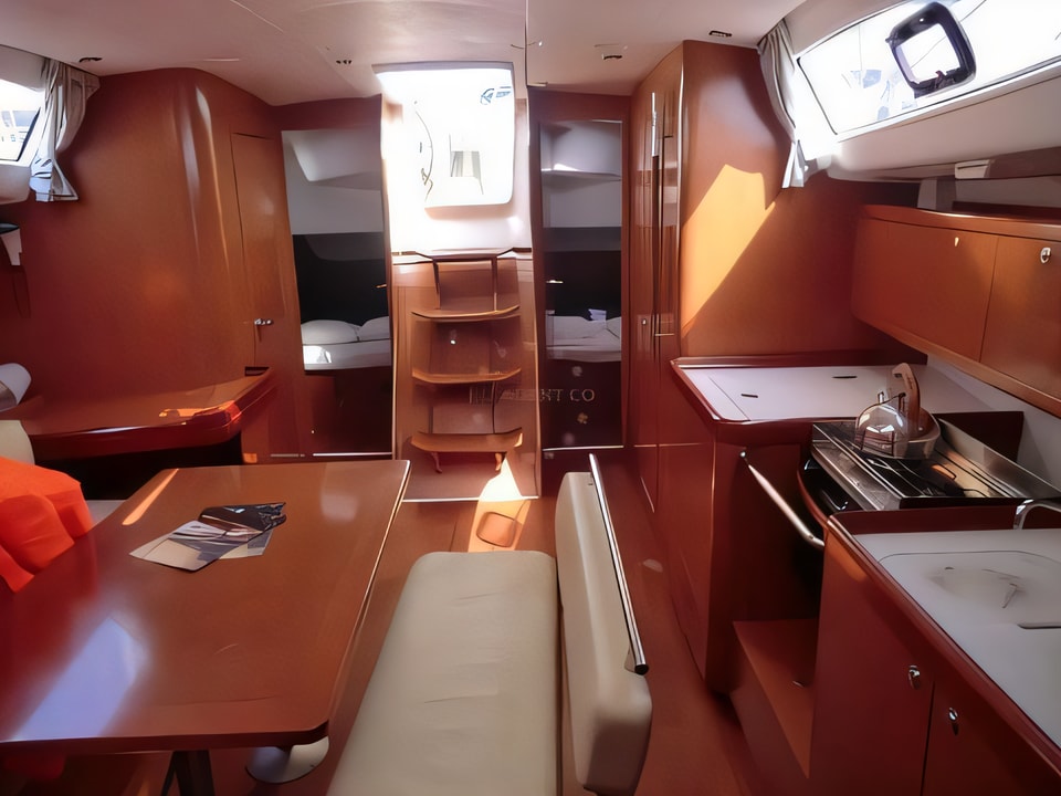 Interior of Oceanis 43 Mg sail boat with 4 cabins Croatia yacht charter