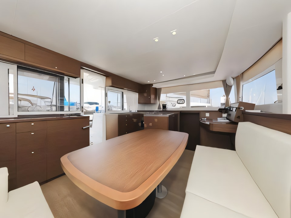 Interior of Lagoon 450 F catamaran with 6 cabins Croatia yacht charter