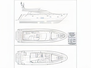 Interior of Elegance 60 Fly motoryacht with 4 cabins Croatia yacht charter