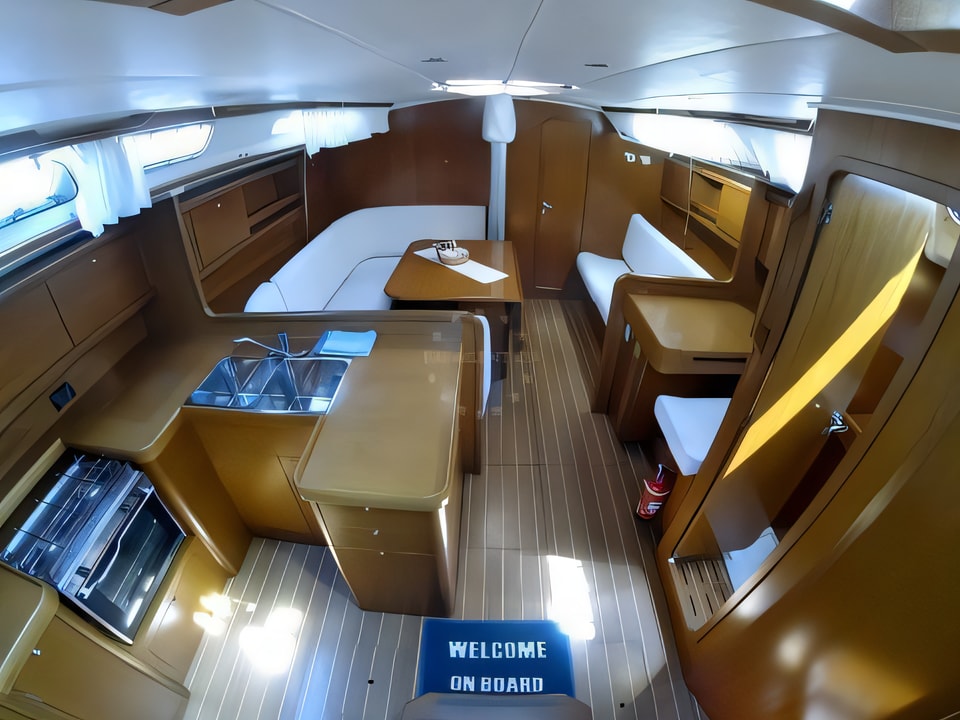 Interior of Grand Soleil 45 sail boat with 3 cabins Croatia yacht charter