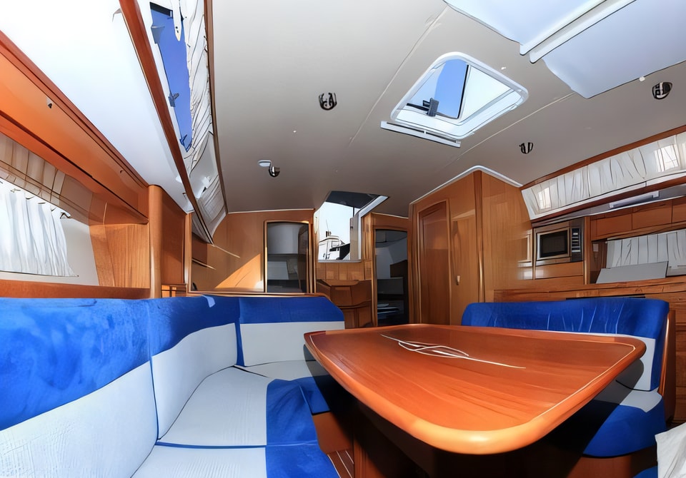 Interior of Cyclades 43.4 sail boat with 4 cabins Croatia yacht charter