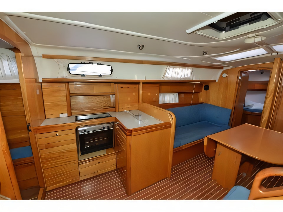 Interior of Bavaria 37 Cruiser sail boat with 3 cabins Croatia yacht charter