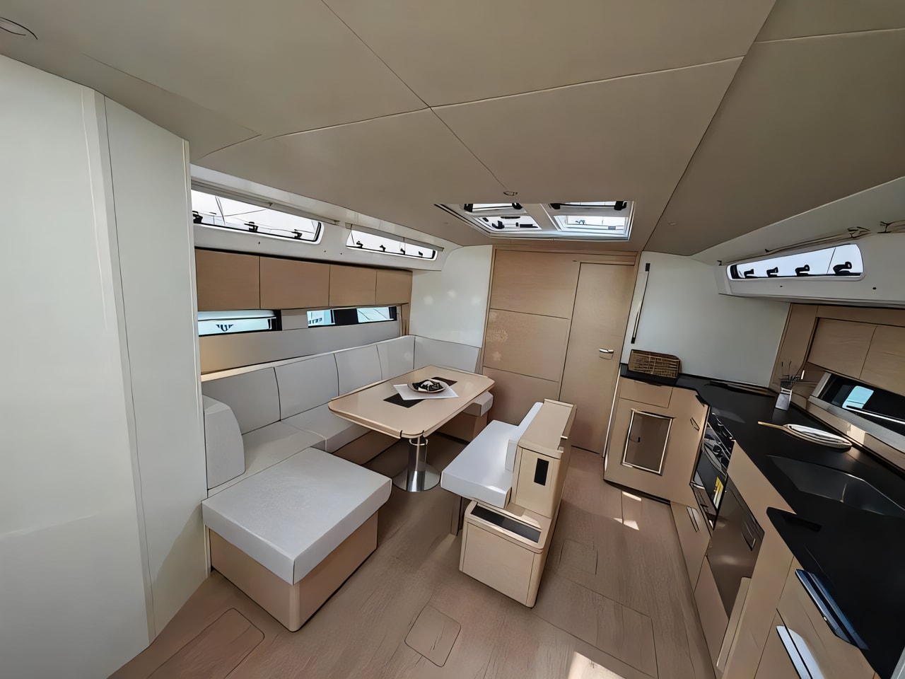 Layout of Hanse 460 - owner version sail boat with 4 cabins Croatia yacht charter