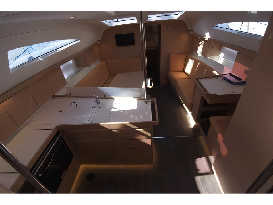Interior of Elan 45 Impression sail boat with 4 cabins Croatia yacht charter