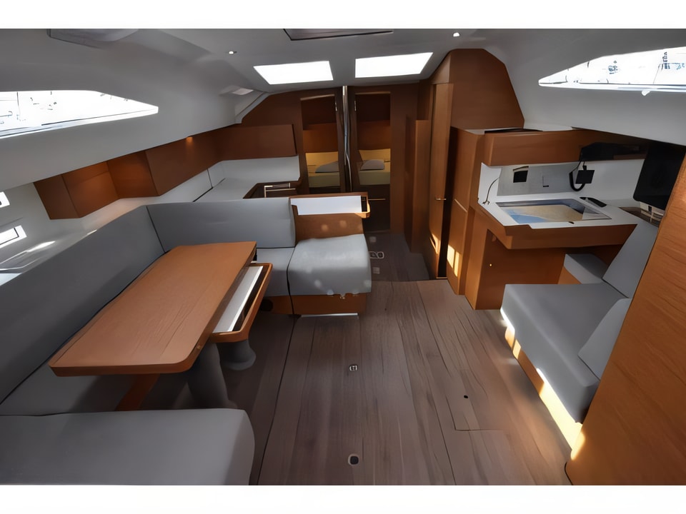 Interior of Elan 50 Impression sail boat with 5 cabins Croatia yacht charter