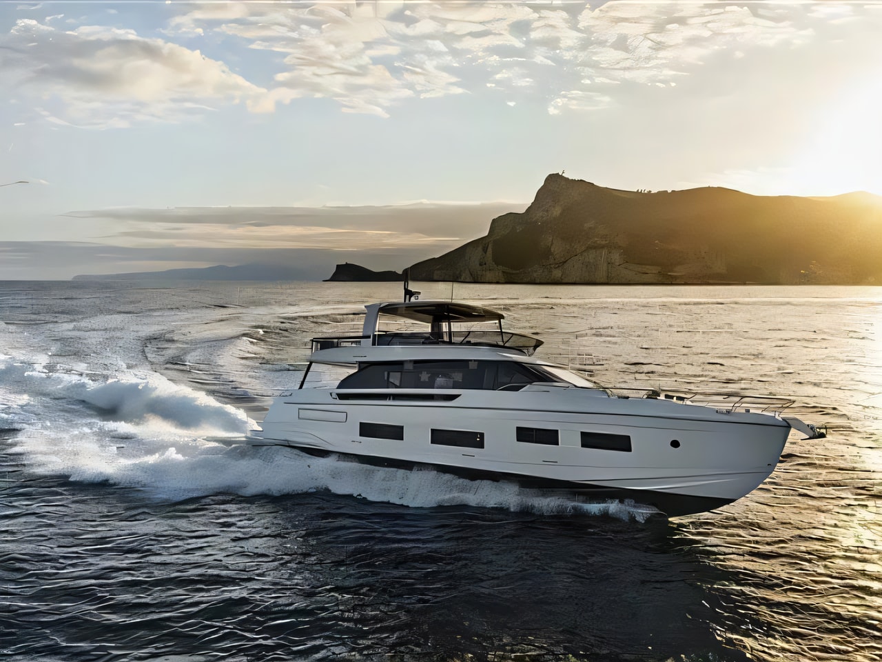 Exterior overview of Azimut 82 Fly motoryacht for charter from Sibenik Marina Mandalina in the Sibenik sailing area Croatia