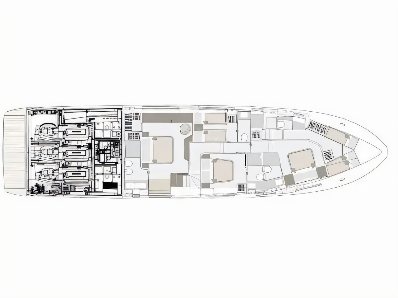 Interior of Azimut 82 Fly motoryacht with 4 cabins Croatia yacht charter