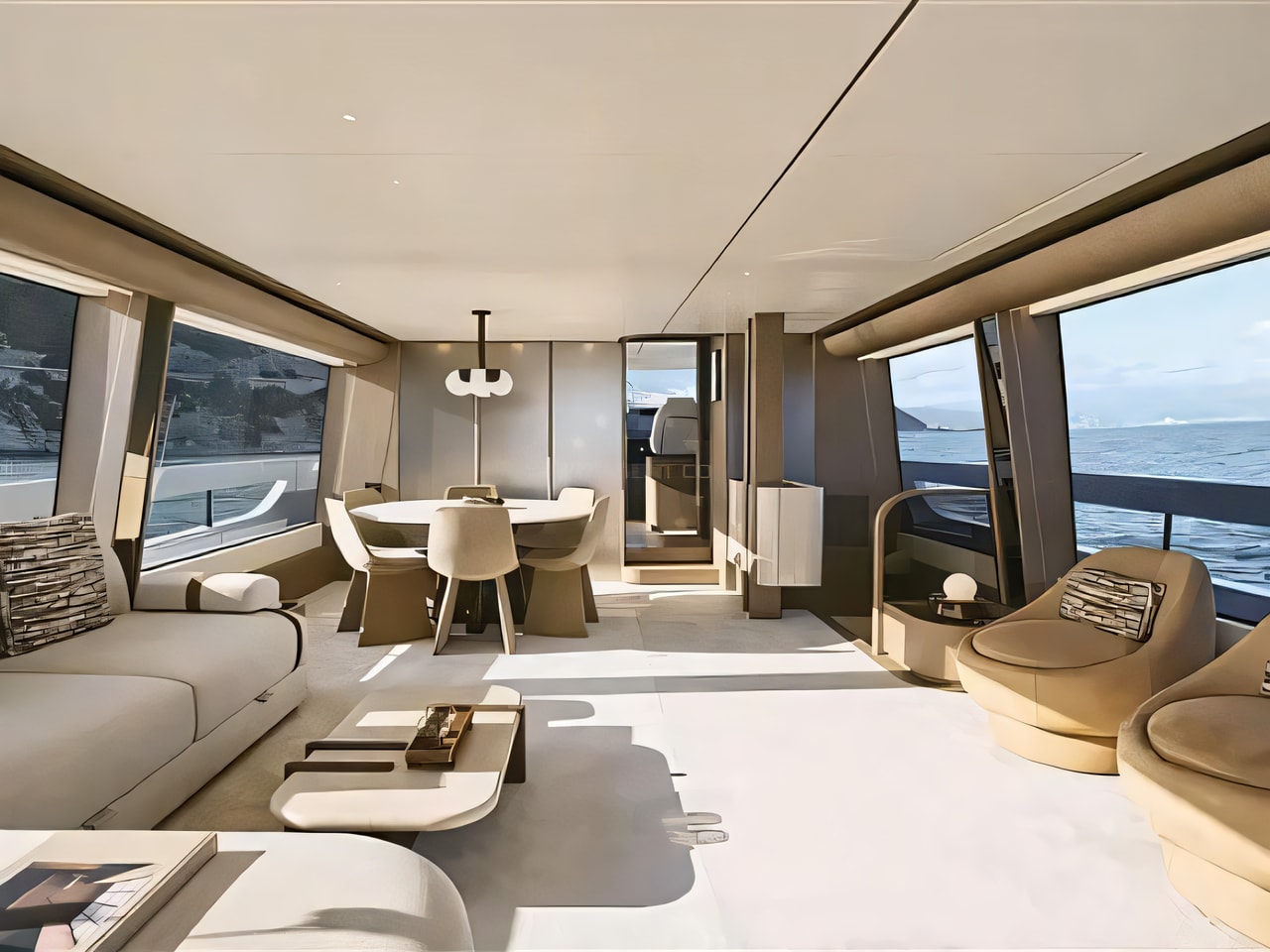 Layout of Azimut 82 Fly motoryacht with 4 cabins Croatia yacht charter