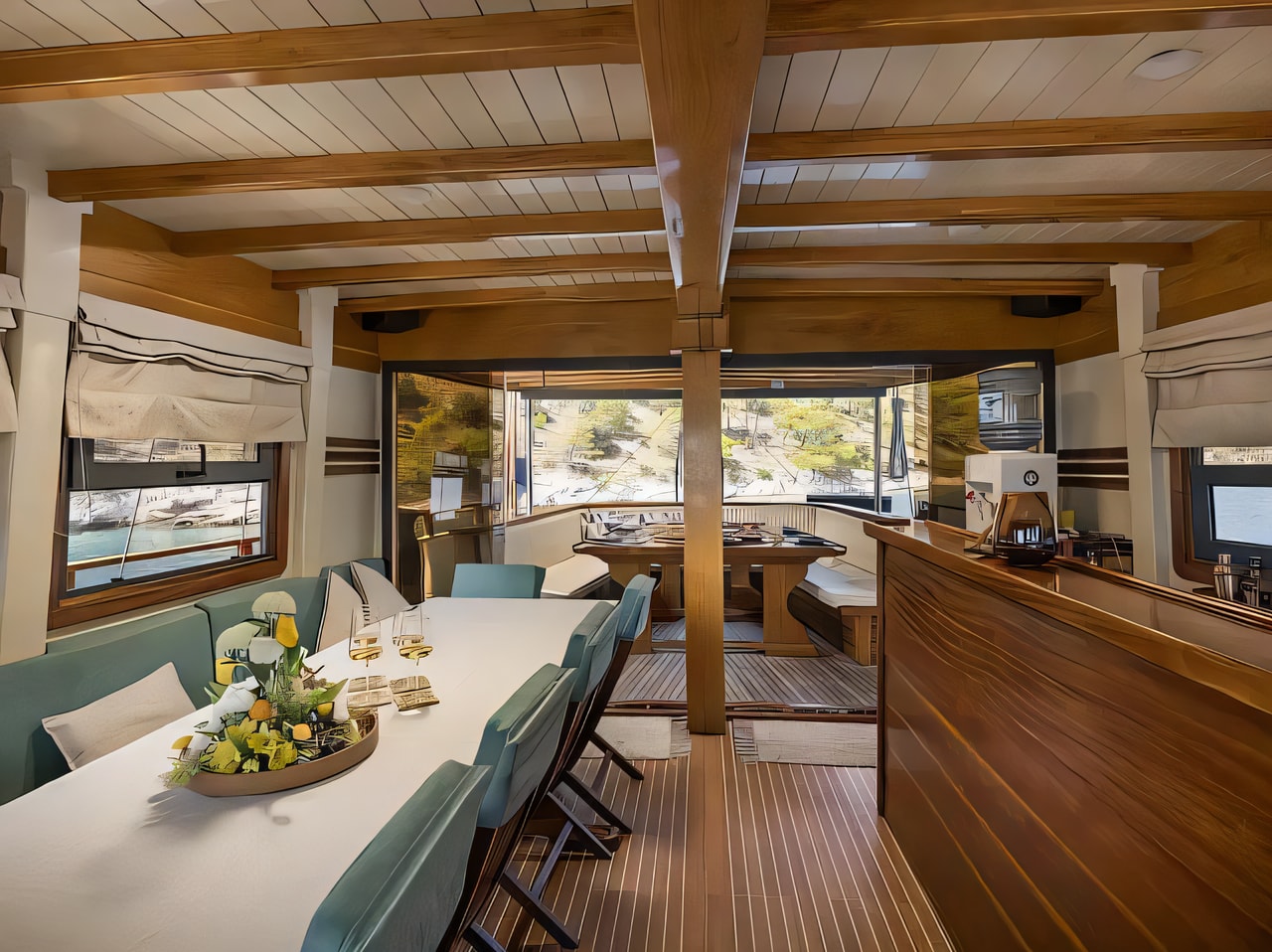 Layout of Gulet gulet or cruiser with 8 cabins Croatia yacht charter