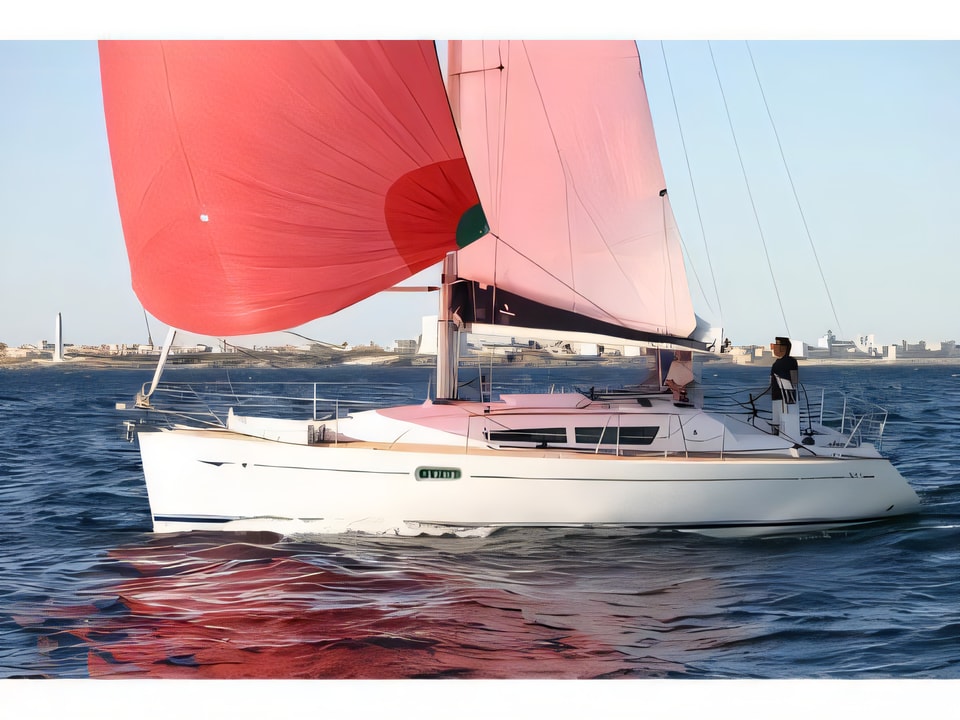 Exterior overview of Sun Odyssey 36i sail boat for charter from Pula Tehnomont Marina Veruda in the Istria / Kvarner sailing area Croatia