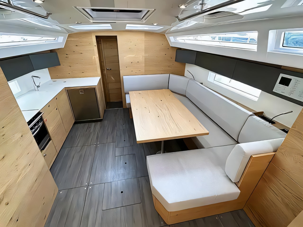 Layout of Elan 45 Impression sail boat with 4 cabins Croatia yacht charter