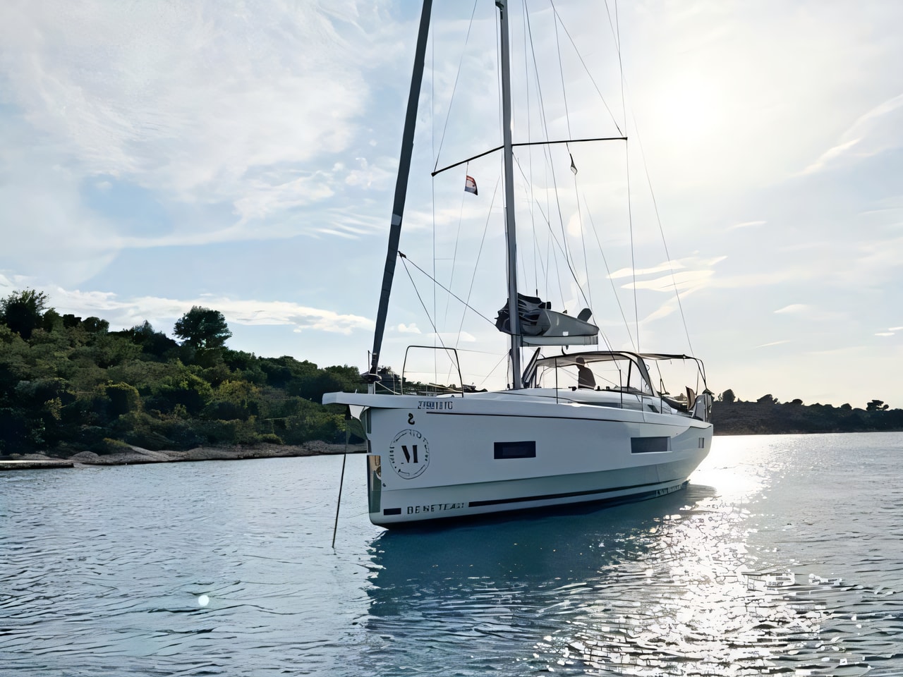 Exterior overview of Oceanis 40.1 sail boat for charter from SCT Marina Trogir in the Split sailing area Croatia