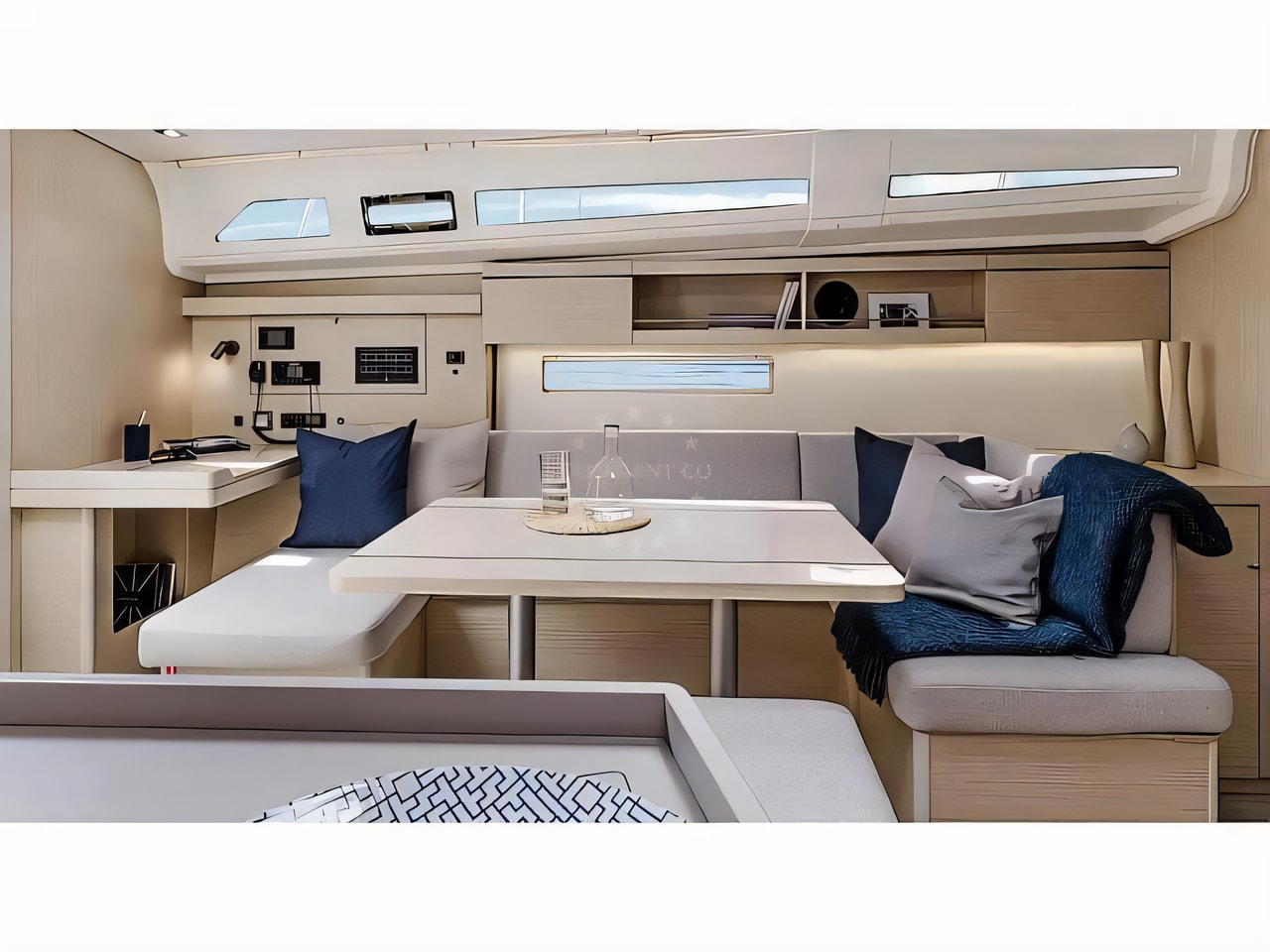 Layout of Oceanis 40.1 sail boat with 3 cabins Croatia yacht charter