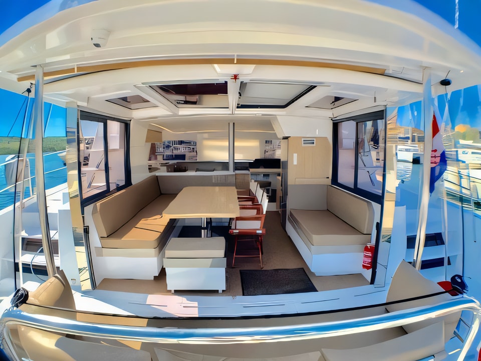Interior of Bali 4.1 catamaran with 5 cabins Croatia yacht charter
