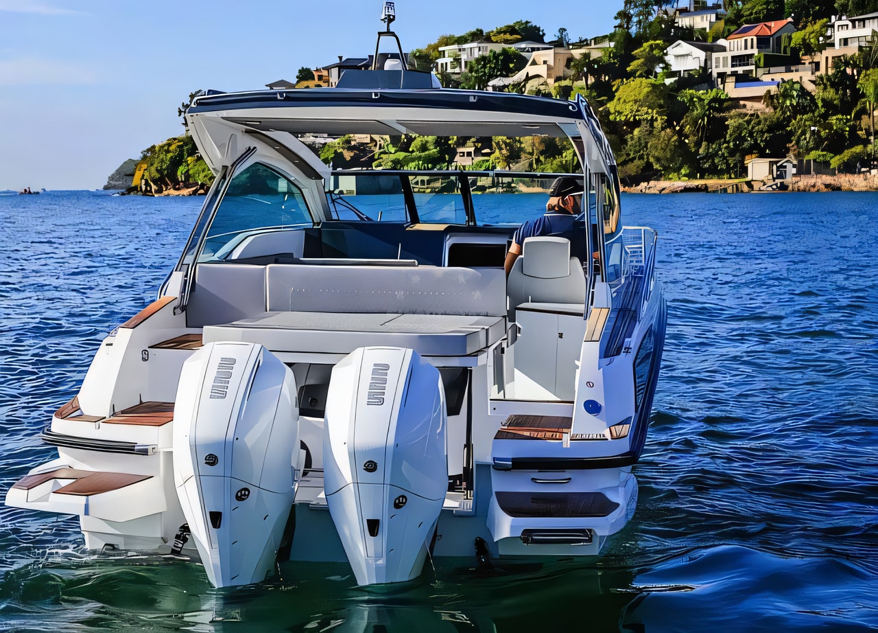 Interior of Flipper 900 ST motor boat with 2 cabins Croatia yacht charter