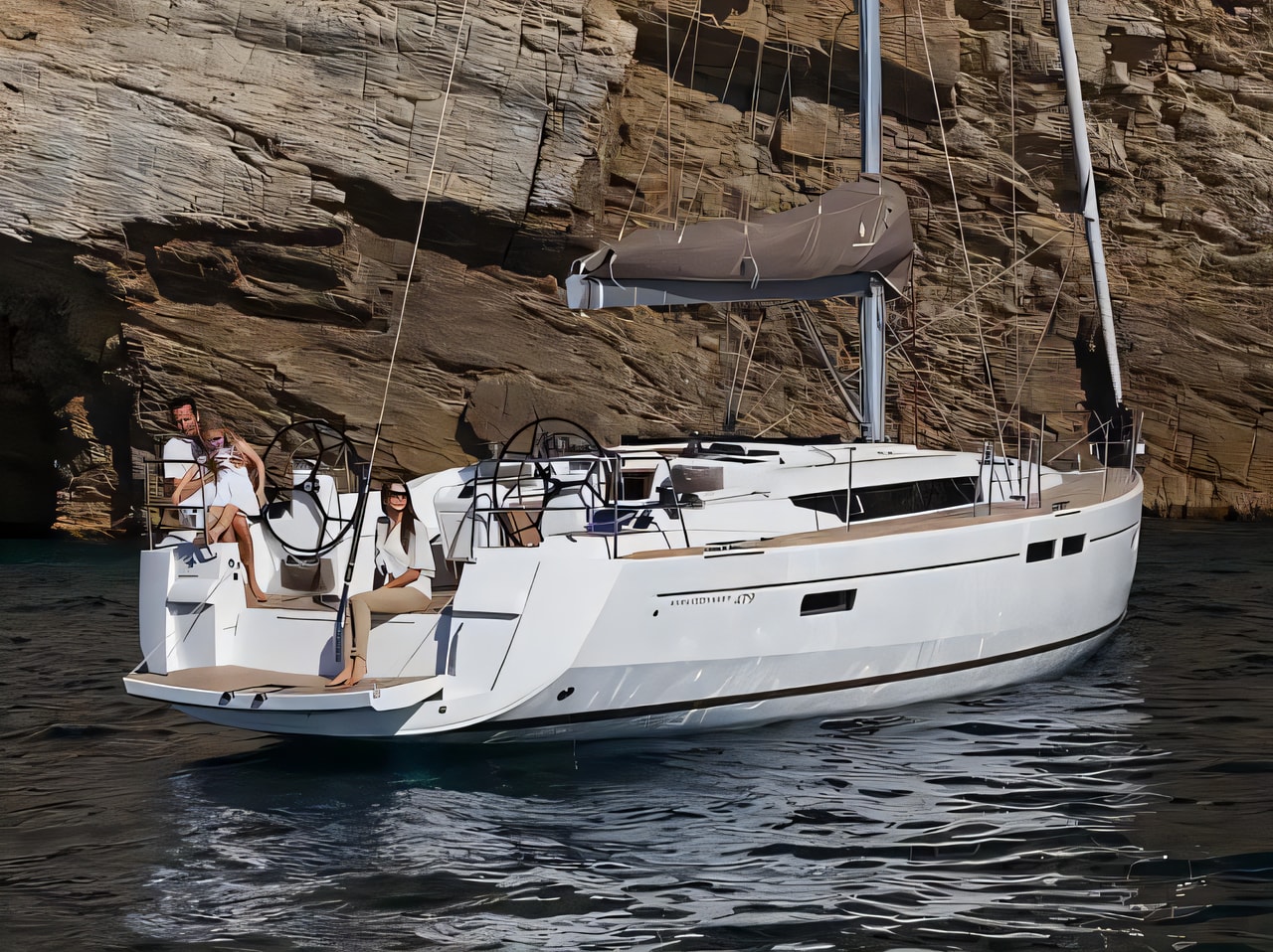 Exterior overview of Sun Odyssey 479 sail boat for charter from Seget Donji Marina Baotic in the Split sailing area Croatia