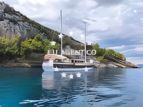 Exterior overview of Gulet gulet or cruiser for charter from Stobrec Port in the Split sailing area Croatia
