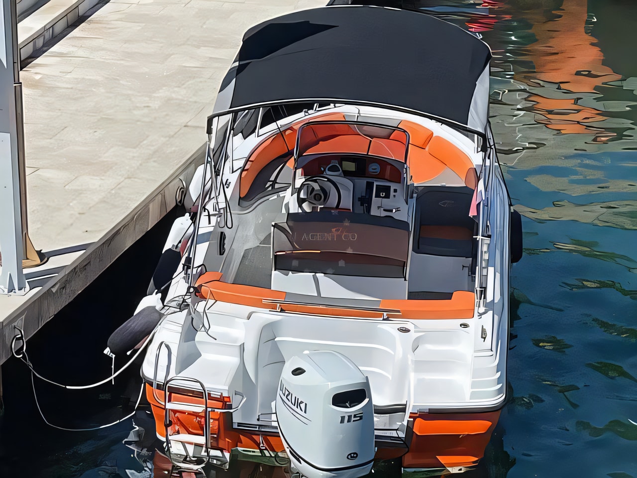 Interior of Rancraft RM19 motor boat with 0 cabins Croatia yacht charter