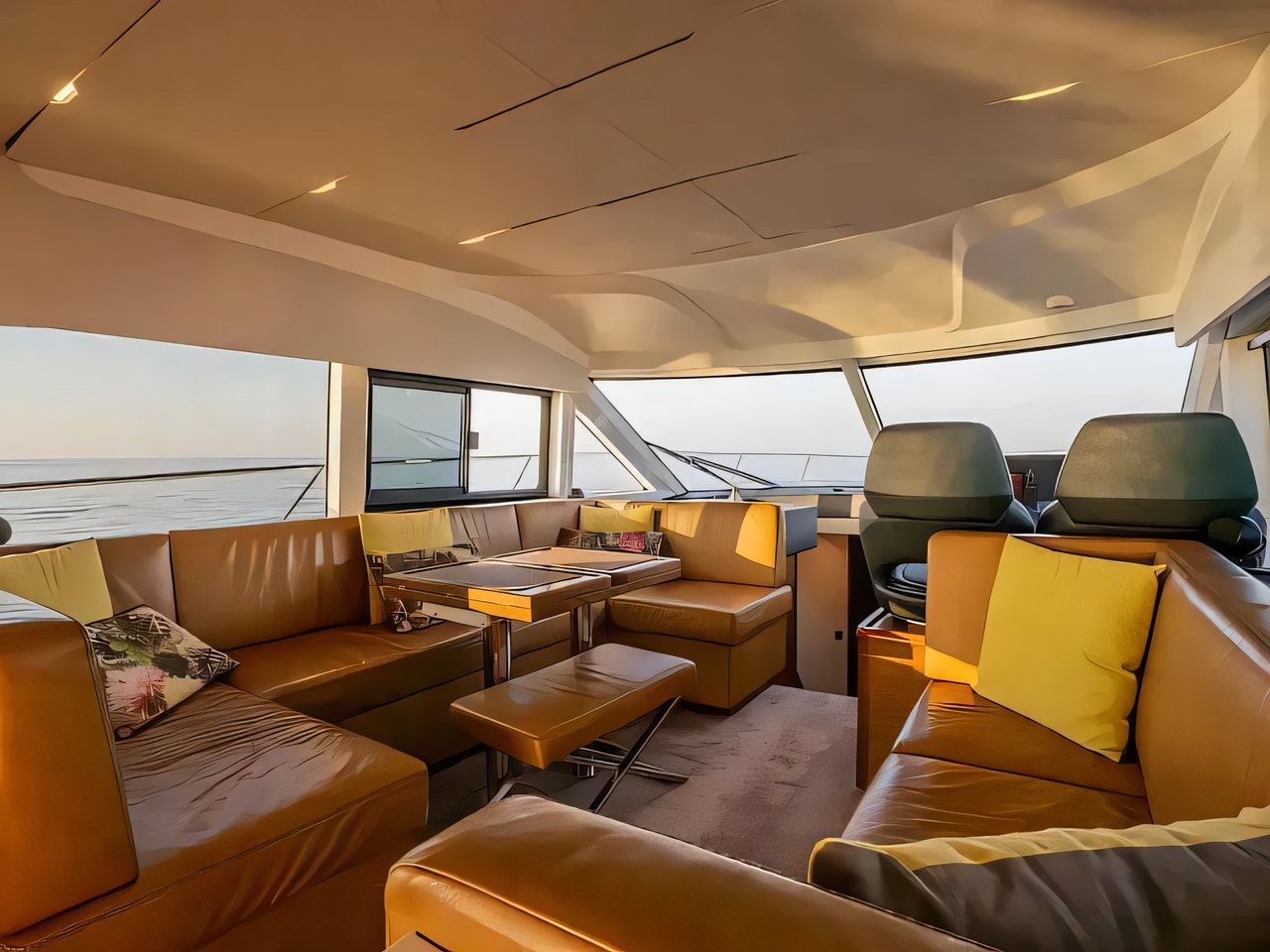 Layout of Bavaria R55 motoryacht with 3 cabins Croatia yacht charter