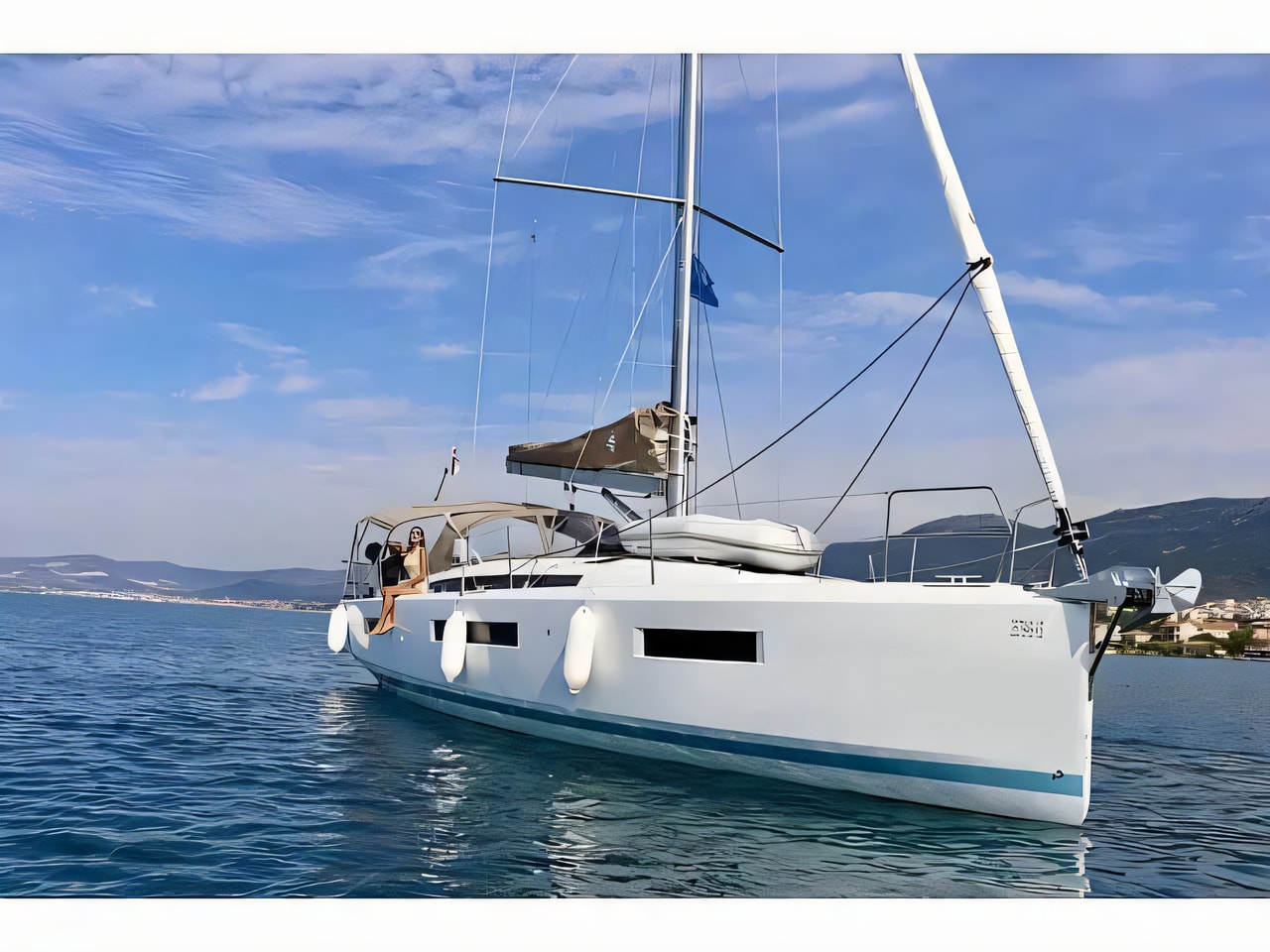 Exterior overview of Sun Odyssey 440 sail boat for charter from Split ACI Marina in the Split sailing area Croatia
