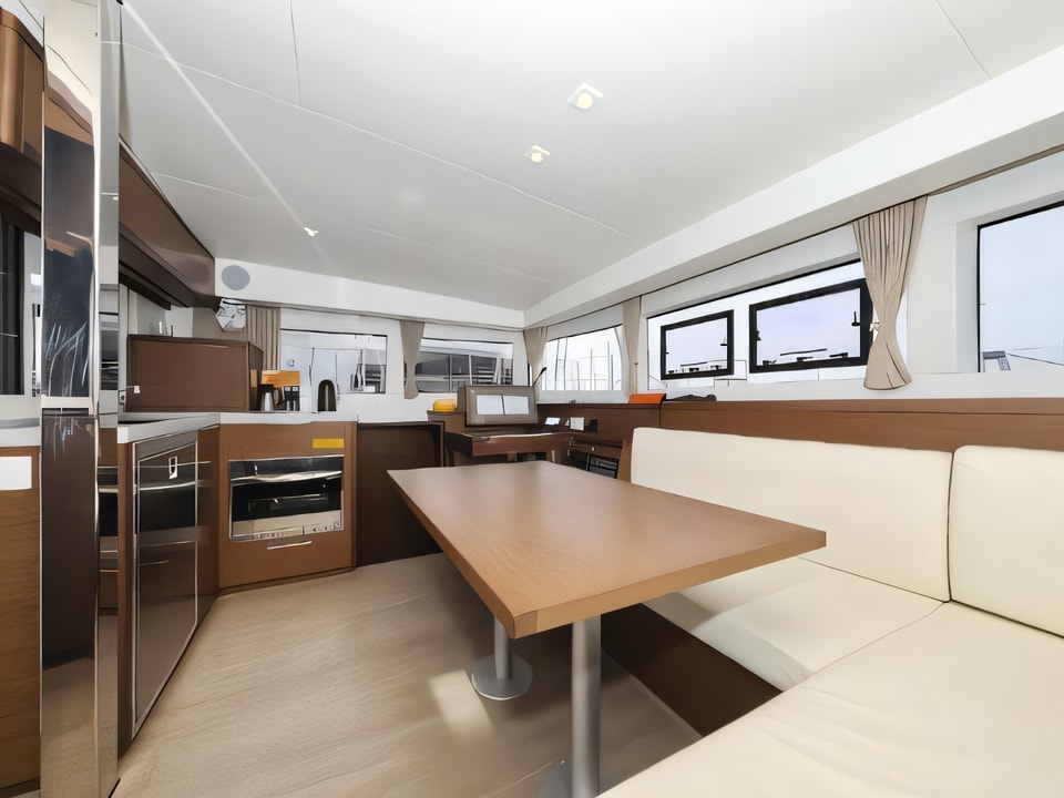 Interior of Lagoon 40 catamaran with 6 cabins Croatia yacht charter