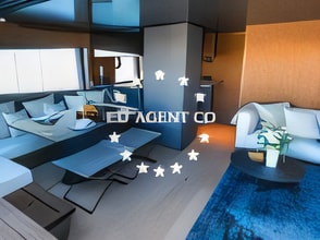 Layout of Bluegame BG74 motoryacht with 3 cabins Croatia yacht charter