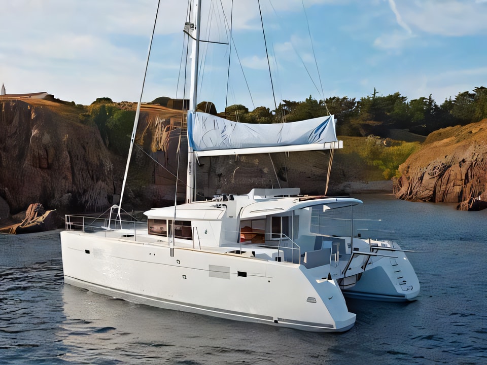 Lagoon 450 Flybridge catamaran for charter from Primosten / Marina Kremik Split sailing area Croatia