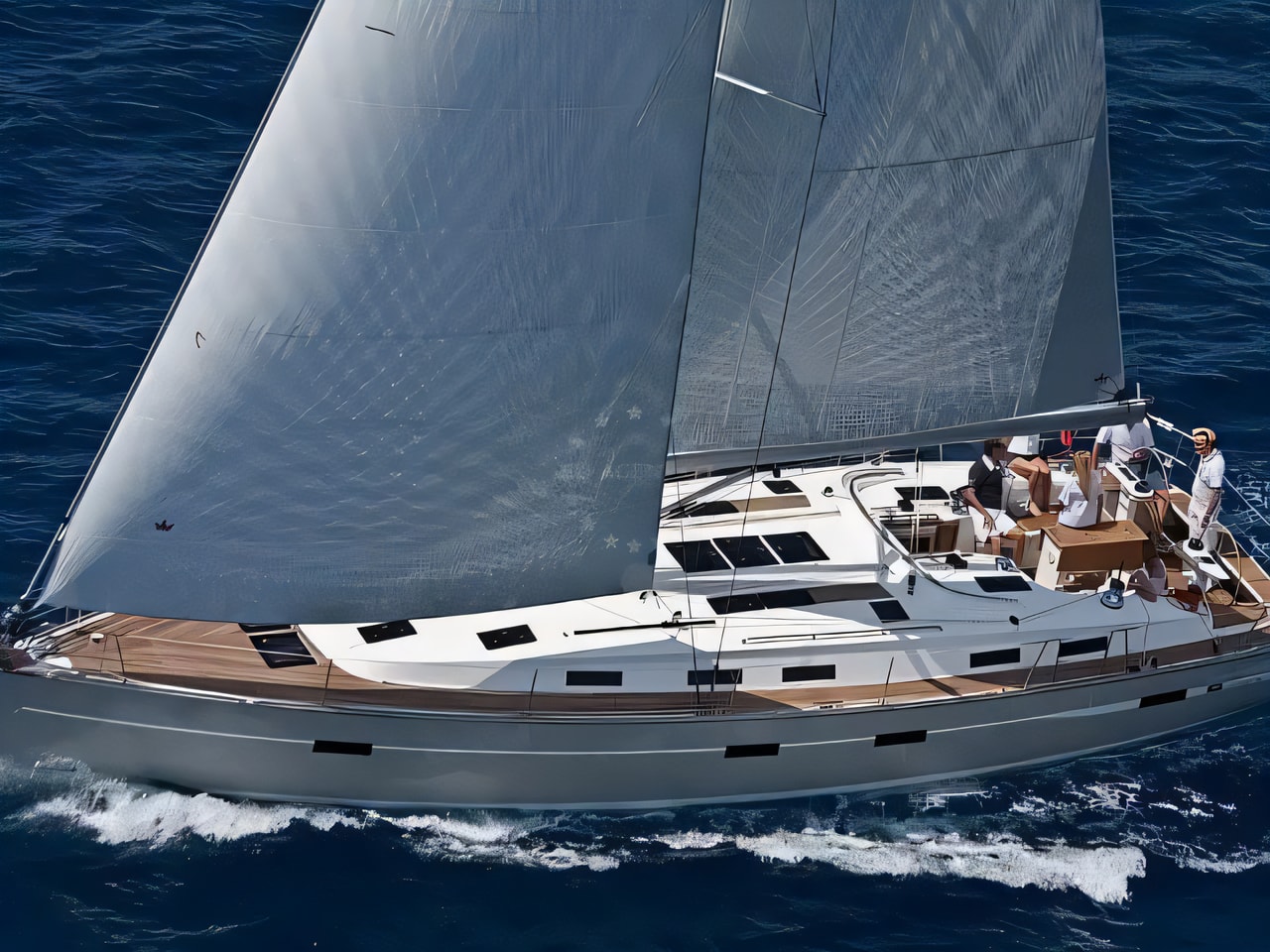 Exterior overview of Bavaria Cruiser 50 sail boat for charter from Seget Donji Marina Baotic in the Split sailing area Croatia