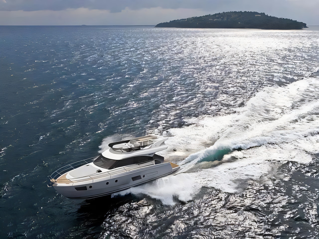 Bavaria Virtess 420 Fly motor boat for charter from Podstrana / Marina Lav Split sailing area Croatia
