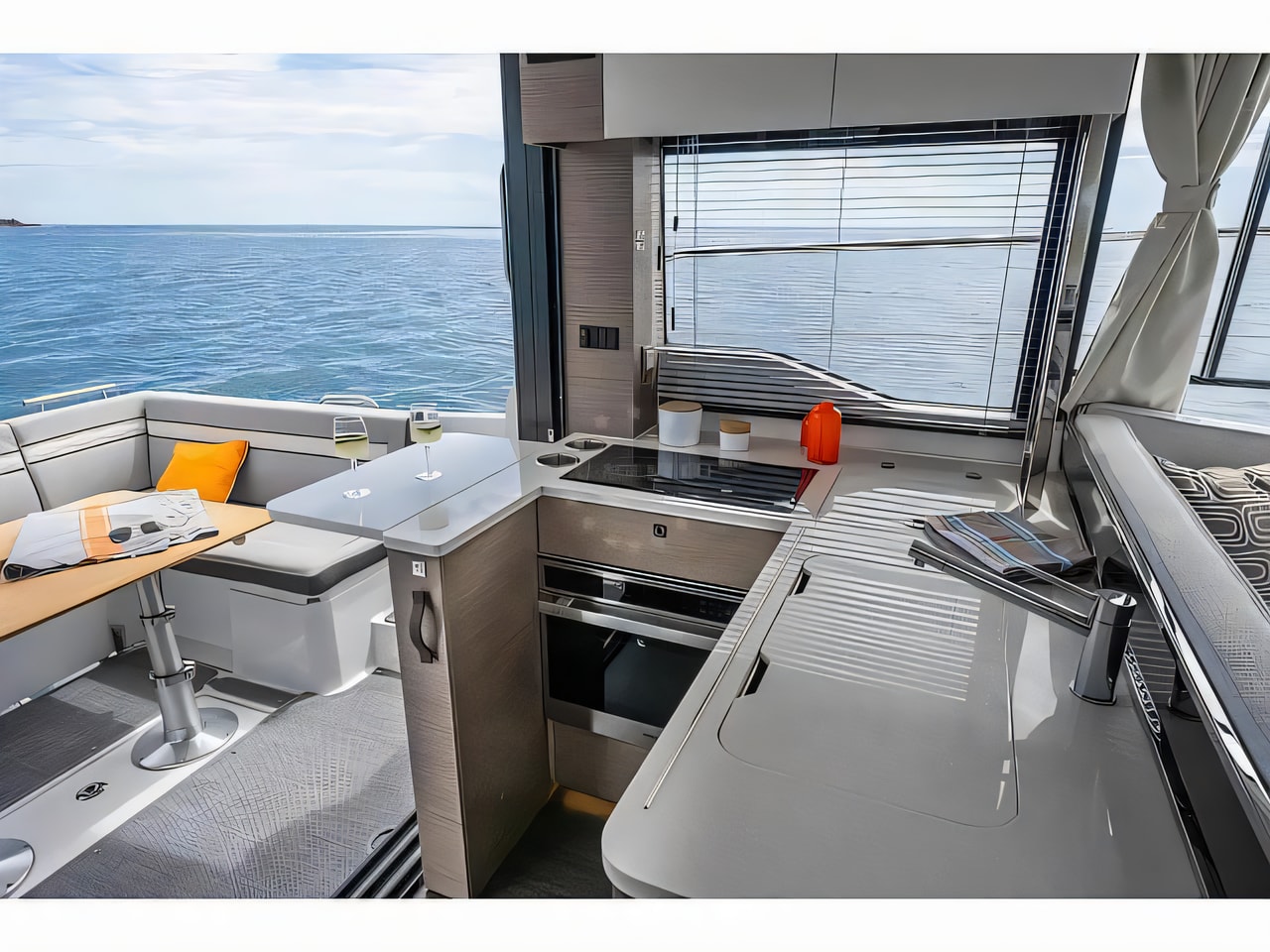 Layout of Merry Fisher 1295 motor boat with 3 cabins Croatia yacht charter