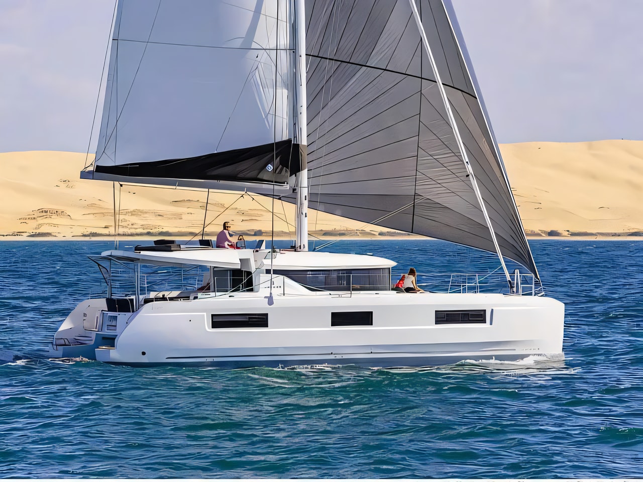 Interior of Lagoon 46 catamaran with 6 cabins Croatia yacht charter