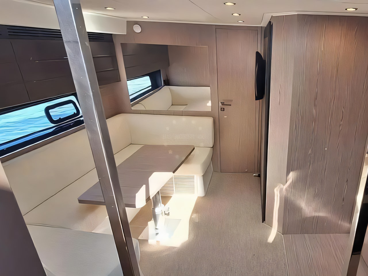 Layout of Azimut Atlantis 45 motor boat with 2 cabins Croatia yacht charter