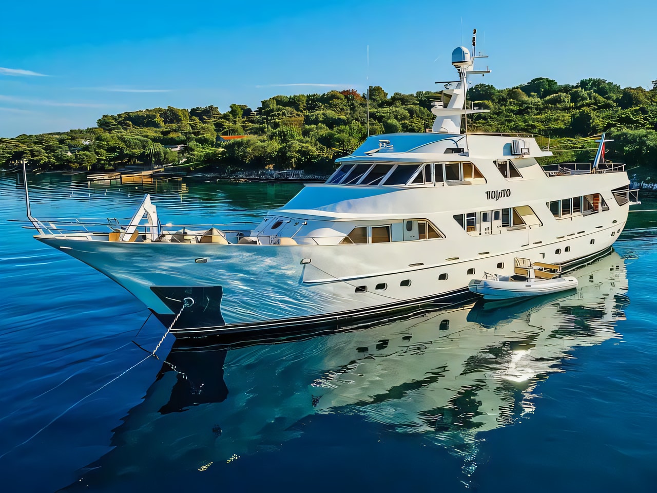 Exterior overview of Benetti Classic 115 motoryacht for charter from Trogir ACI Marina in the Split sailing area Croatia