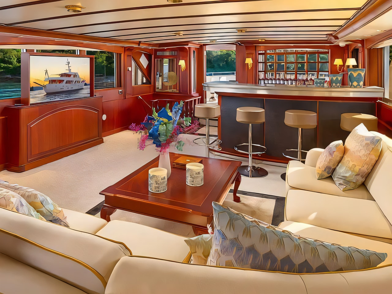 Layout of Benetti Classic 115 motoryacht with 4 cabins Croatia yacht charter