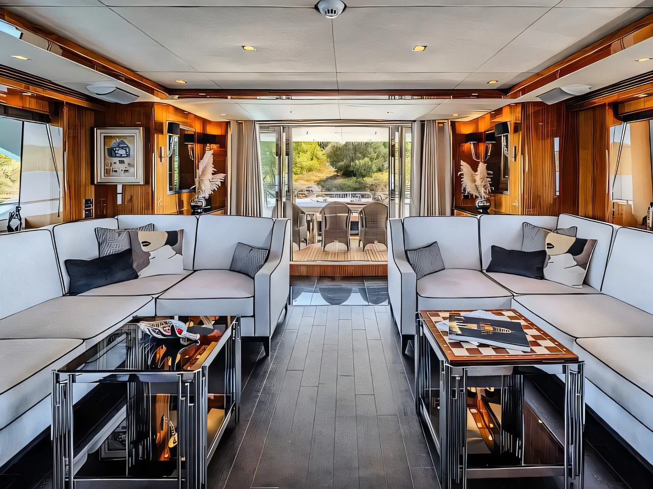 Layout of Sunseeker Yacht 34M motoryacht with 5 cabins Croatia yacht charter