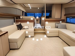 Layout of Princess 62 motoryacht with 4 cabins Croatia yacht charter