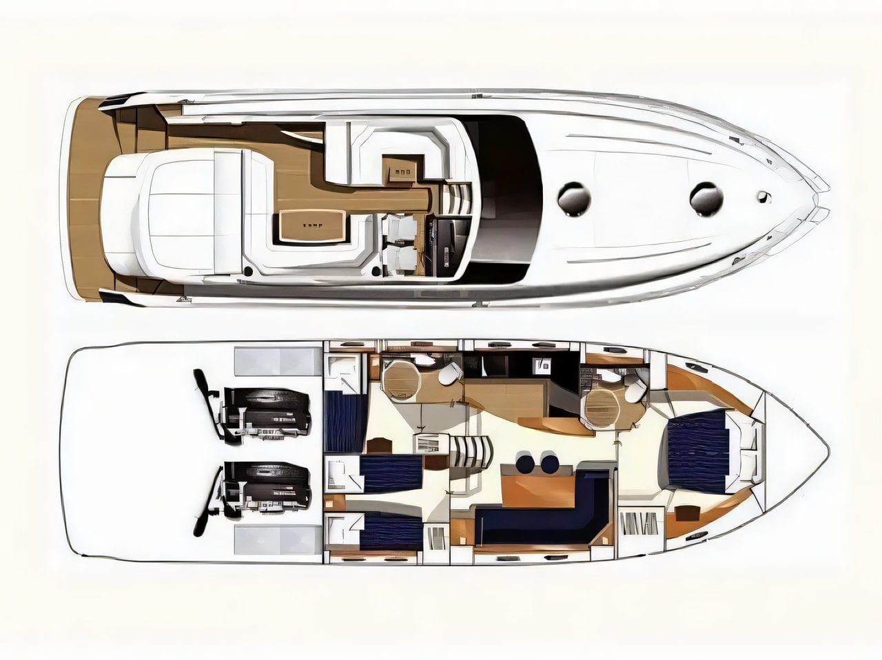 Princess V53 motor yacht for charter in Split, Croatia