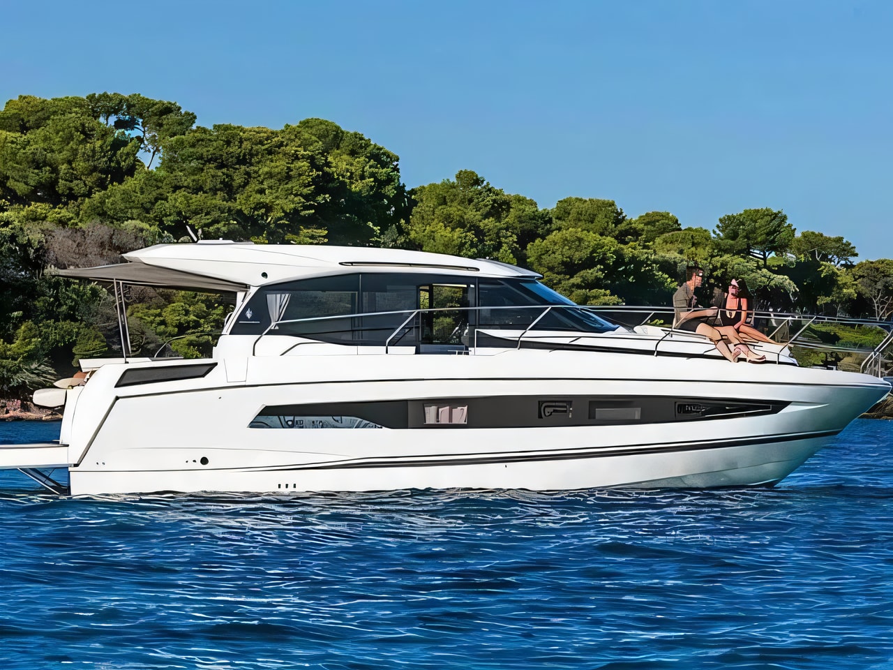 Jeanneau NC 37 motor boat for charter from Makarska / Lucica Makarska Split sailing area Croatia