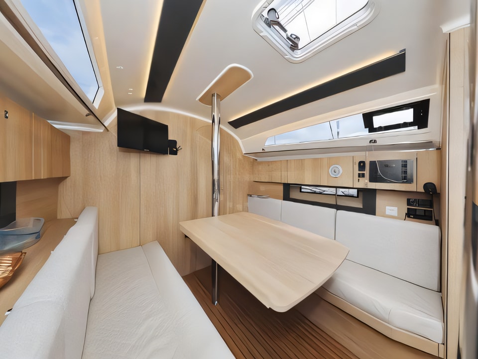 Interior of Cobra 38 sail boat with 3 cabins Croatia yacht charter