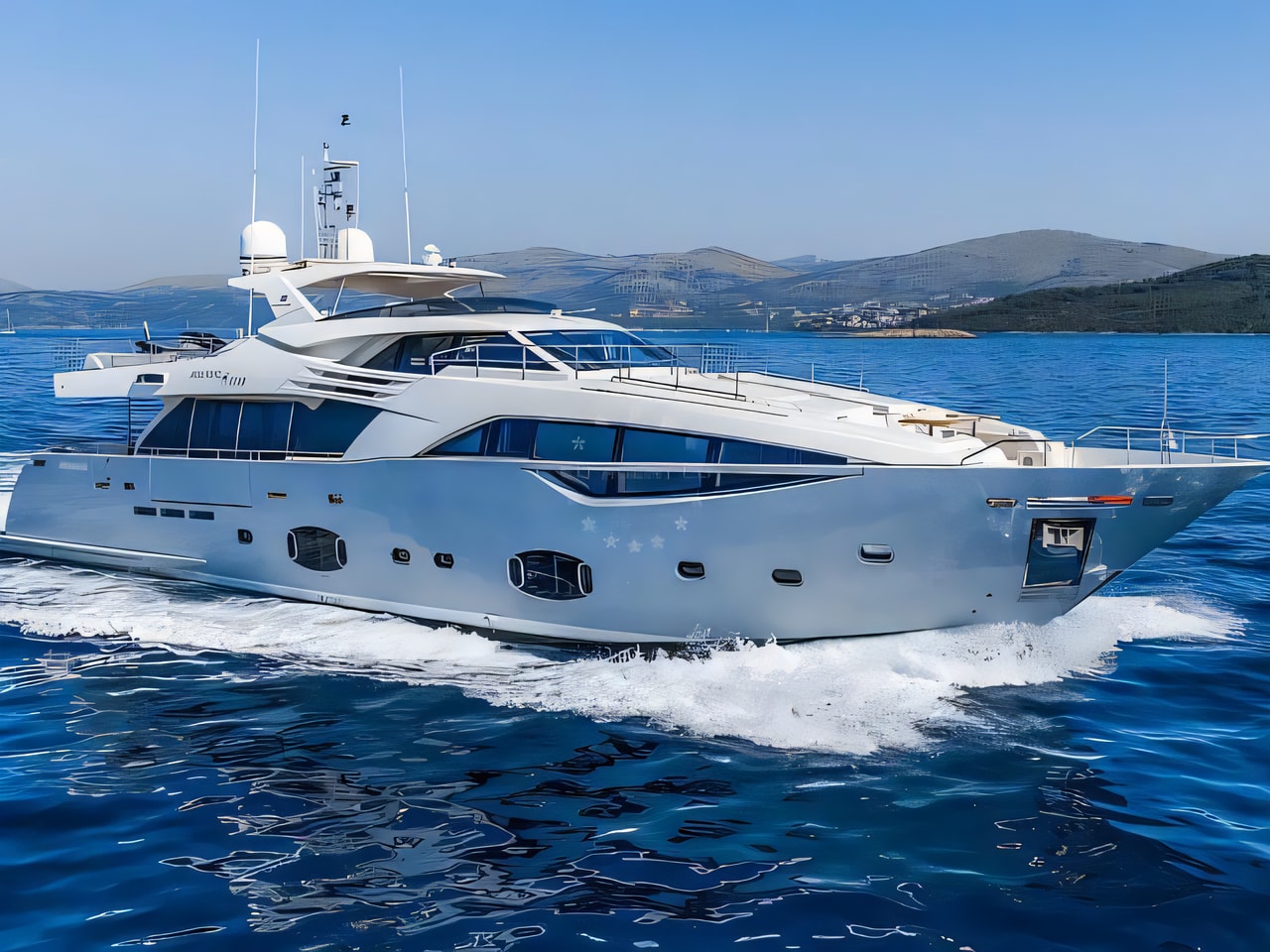 Exterior overview of Motoryacht P motoryacht for charter from Rogoznica Marina Frapa in the Split sailing area Croatia