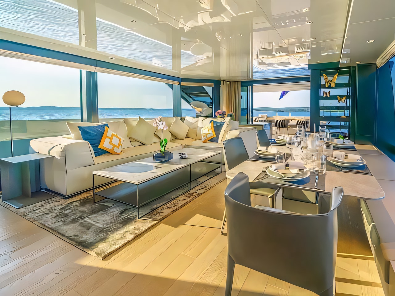 Layout of San Lorenzo SL 96 motoryacht with 5 cabins Croatia yacht charter