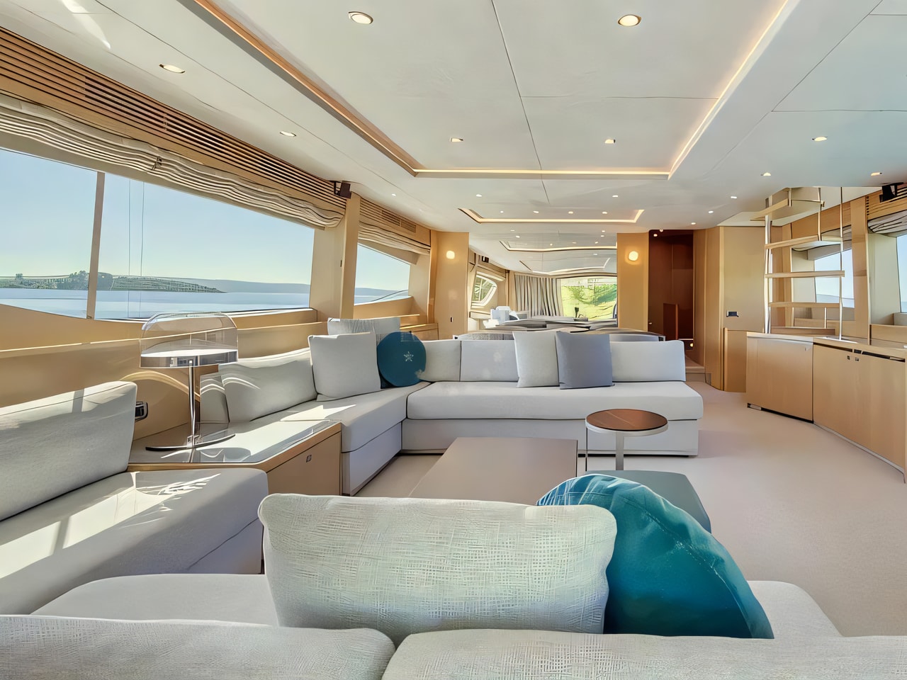 Layout of Princess 85 motoryacht with 4 cabins Croatia yacht charter