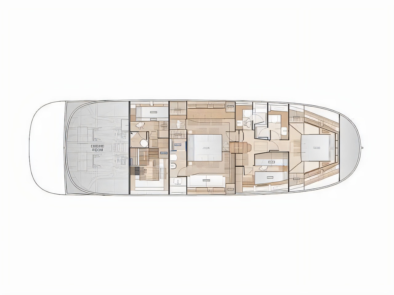Interior of Motoryacht C9 motoryacht with 3 cabins Croatia yacht charter