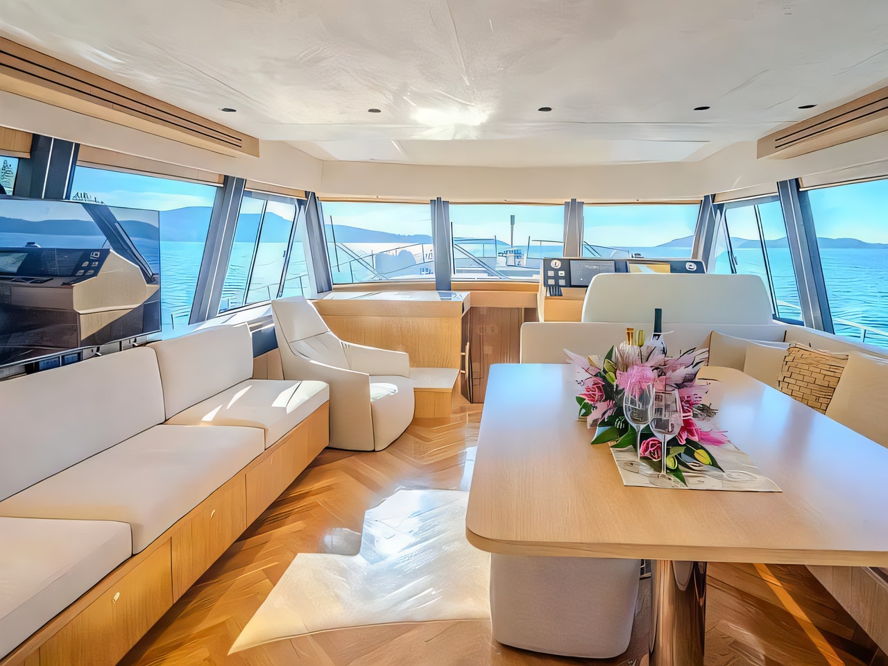 Layout of Motoryacht C9 motoryacht with 3 cabins Croatia yacht charter