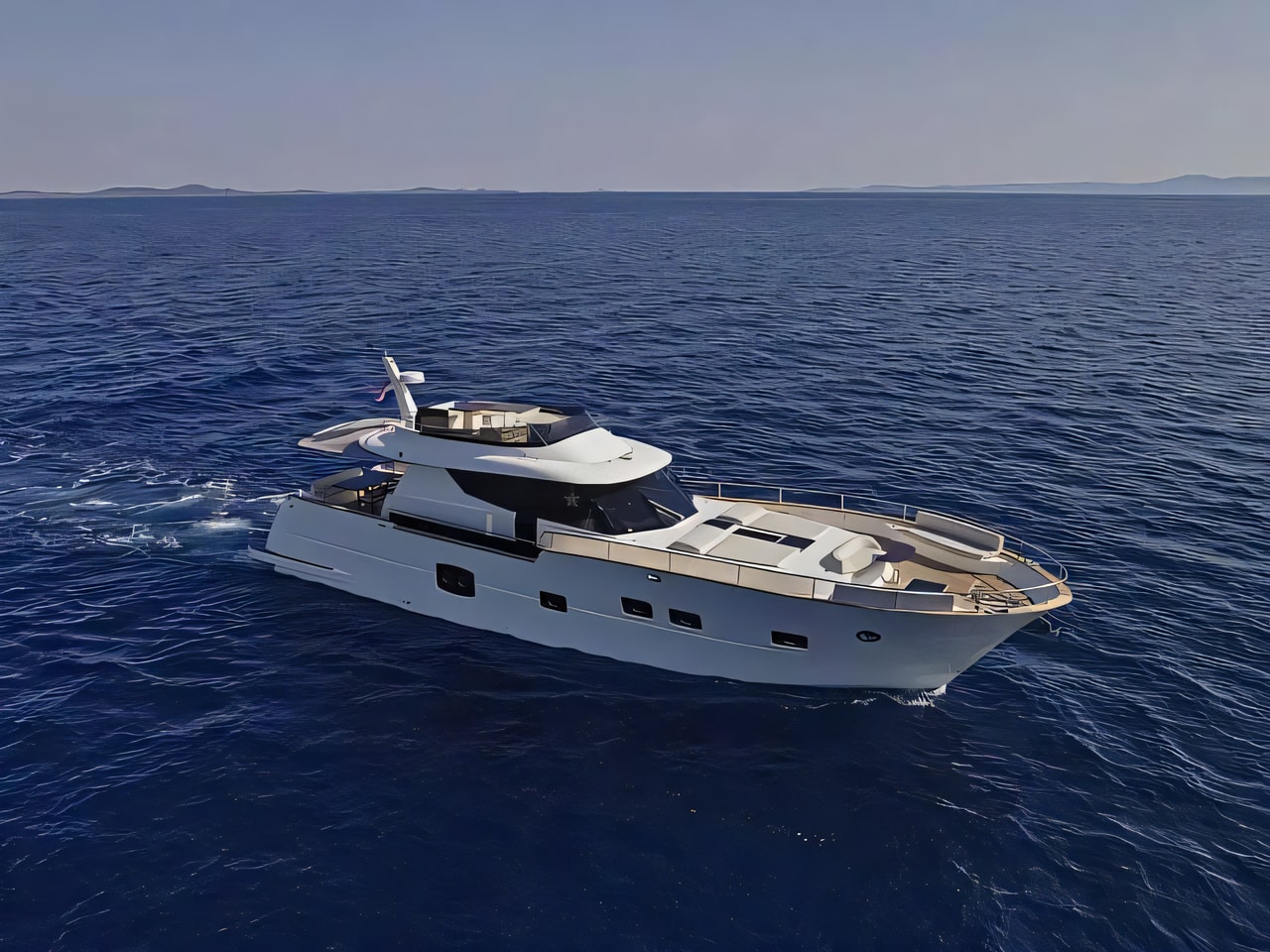 Monachus 70 Fly motor yacht for charter from Split / Port of Split / West Harbour Split sailing area Croatia