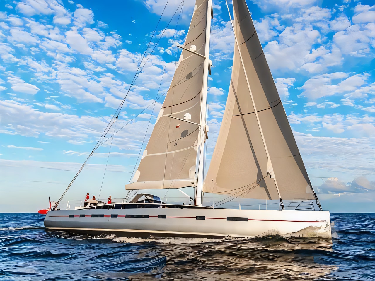 Exterior overview of Sail boat sail boat for charter from Seget Donji Marina Baotic in the Split sailing area Croatia